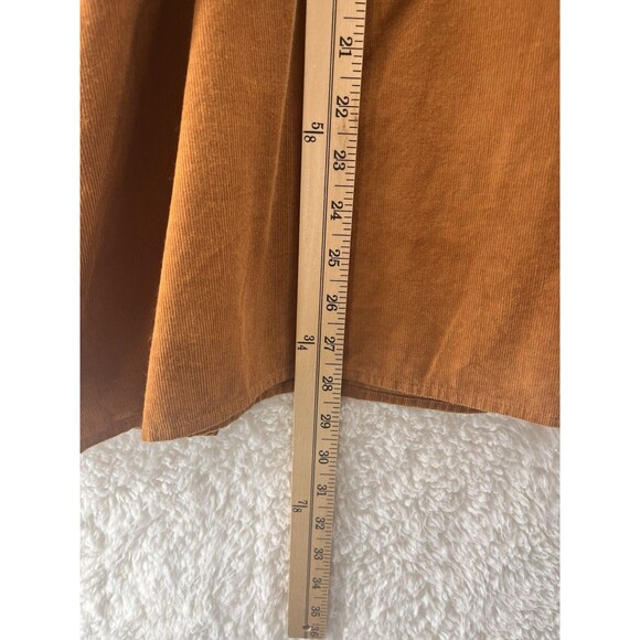 Women's 4X Blouse Corduroy Golden Brown V-Neck Long Sleeve Lightweight Comfort - Picture 6 of 8